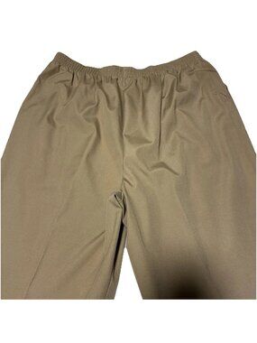 Vtg Koret of California Pants Womens 34-38x28 High Rise Elastic Tan USA ILGWU
